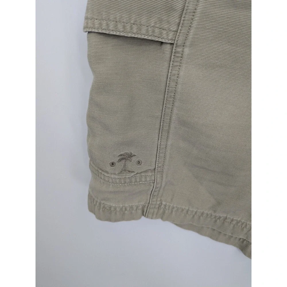 Tommy Bahama Relax VTG Cargo Shorts Men's 36 Beige Tencel Cotton Blend 7